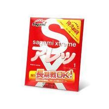 Sagami Утолщенный презерватив Sagami Xtreme FEEL LONG с точками - 1 шт.