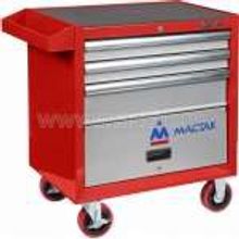 МАСТАК Тележка инструментальная, 3 ящика и отсек, красная МАСТАК 522-03581R