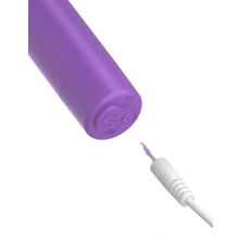 Фиолетовая вибропуля с пультом Rechargeable Remote Control Bullet - 7,62 см. (221549)