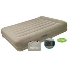 Надувная кровать Intex Pillow Rest Mid-Rise Bed Queen 67748 (с насосом 220 В)