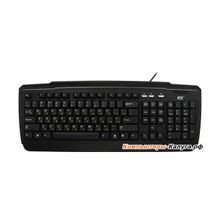 Клавиатура BTC-5105U-BL USB, черная, 3 клавиши управ.звуком