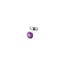 JSY8270K - Запонки DUNHILL "Headlamps" серебро родий фиолетовый лак " - DUNHILL (Англия)