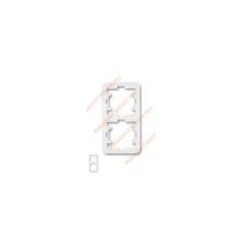 МАКЕЛ Мимоза рамка 2 гнезда вертикальная белая (22032)   MAKEL Mimoza 22032 рамка 2 гнезда вертикальная белая