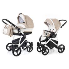 Коляска 2 в 1 Esspero Newborn Lux (шасси White) - Khakki Lux