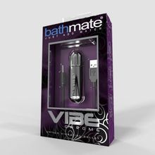 Bathmate Серебристая перезаряжаемая вибропуля Bathmate Vibrating Bullet Vibe Chrome