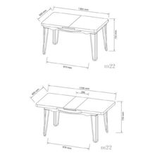 Кухонный стол AlwaysStar M22 white раздвижной