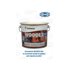 Антисептик для наружных работ водоразбавляемый на масляной основе Текнос | Teknos Woodex eko 2,7л база РМ3