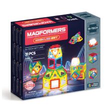 Магнитный конструктор MAGFORMERS 709007 Neon Led set