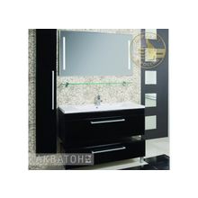 Акватон Мебель для ванной Мадрид 100 (черный глянец) - Тумба-умывальник Мадрид 100 черный глянец