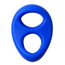 Синее эрекционное кольцо на пенис RINGS LIQUID SILICONE Синий
