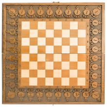 Шахматы + нарды резные с гранатами 50