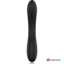 DreamLove Черный вибратор с пультом-часами Anne s Desire Curve G-Spot Vibe Wireless Watchme - 20,5 см. (черный)