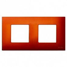 Рамка 2 поста 27 PLAY, оранжевый артик |  код. 2700627-082 |  Simon