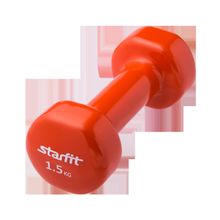 STARFIT Гантель виниловая DB-101 1,5 кг, оранжевая