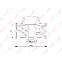 Ролик Обводной Приводного Ремня Renault Koleos (Hy_) 2.0dci 08-   Master Iii 2.3dci 10-   Alt LYNXauto арт. PB7172