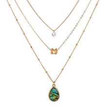 Многослойное колье под золото (арт. 80217-7)