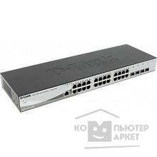 D-Link DGS-1210-28 ME P B1A Управляемый коммутатор 2 уровня с 24 портами 10 100 1000Base-T и 4 портами 1000Base-X SFP