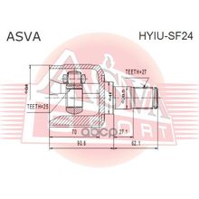 Шрус Внутренний ASVA арт. HYIUSF24