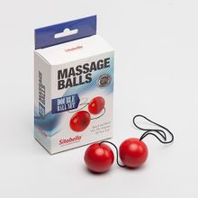 Красные массажные вагинальные шарики (55229)