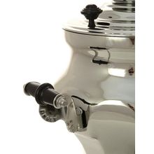 Электрический самовар 3 литра никелированный "Конус-тюльпан" с автоматическим выключением, арт. 130290к