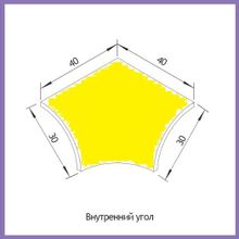 Угловой элемент Paradyz Inwesta Gamma Zolta Profil wypukly F Mat 0,4х0,4