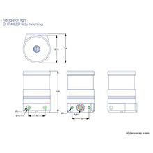 DHR Круговой огонь светодиодный DHR DHR40 40.07.00.01 24 В 3,2 Вт красный боковое крепление для судов до 20 м