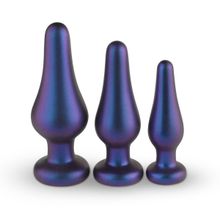 EDC Набор из 3 фиолетовых анальных пробок Comets Butt Plug Set (фиолетовый)