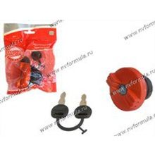 Крышка бензобака 2108-099,2110 красная с ключом premium Master-sport