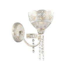 Бра декоративное ERSILIA белый зол.патина стекло метал.декор хрусталь E14 1*40W 220V арт.3141 1W