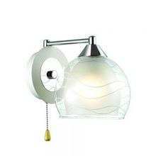 Бра декоративное с выключателем OML-283 белый,хром прозрачный белый E27 1*60W 220V арт.OML-28311-01