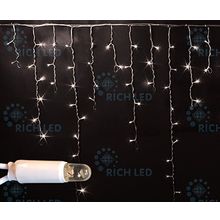 Rich LED RL-i3*0.9-RB WW Уличная светодиодная Бахрома 3x0.9 м, теплый белый, пост свечение, провод резиновый черный