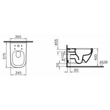 Унитаз подвесной Vitra D-Light безободковый 5911B003-6099 сиденье дюропласт