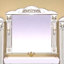 Misty Мебель для ванной Барокко 120 прямая, белая патина