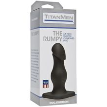 Doc Johnson Чёрная анальная пробка TitanMen The Rumpy - 16,5 см. (черный)