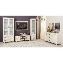 Алмаз. Любимый дом Александрия New Тумба под ТВ с 2 дверями (Кожа Ленто Рустика)