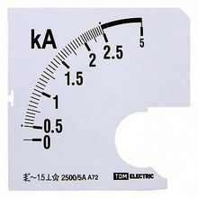 Шкала Ш72 2500 5А-1,5 (для А72 Х 5А) |  код. SQ1102-0208 |  TDM