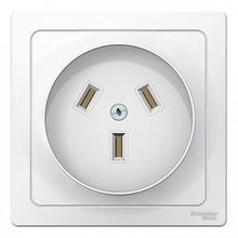 Розетка BLANCA, скрытый монтаж, со шторками, белый |  код. BLNSR003231 |  Schneider Electric