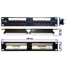 TWT-PP12UTP-10 Патч-панель TWT 10, 12 портов, UTP, кат.5E, 1U