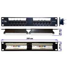 TWT-PP12UTP-10 Патч-панель TWT 10, 12 портов, UTP, кат.5E, 1U