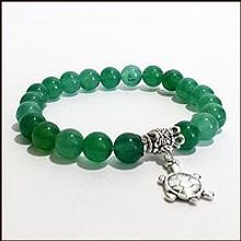 Браслет из нефрита "Черепашка" (8 мм.). Авторская работа