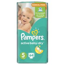 Pampers Active Baby-Dry 11-18 кг 5 64 шт.