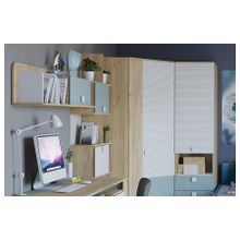 Алмаз. Любимый дом Модекс-2 Детская спальня №4 (Дуб золотой Белый Голубой)