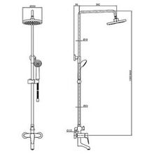 Душевая стойка Bravat Eco F6111147C-A-RUS