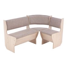 Кухонный уголок А-5 1180х1620х820 ясень шимо светлый Рогожка темная