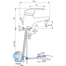 Смеситель для умывальника Vidima Тарнер BA036AA