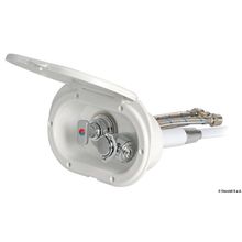 Osculati Oval shower box white PVC hose 4 m Rear shower outlet, 15.240.02