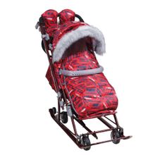 НИКА Cанки-коляска НИКА ДЕТЯМ 7-8S Красный