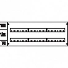 Пластрон с прорезями 3ряда 2 рейки |  код. AS 32 |  ABB