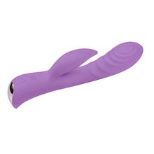 Erokay Фиолетовый вибромассажер-кролик 5  Silicone Ripple Passion - 19,1 см. (фиолетовый)