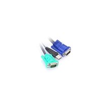 ATEN KVM 2L-5202U, USB(Am)+DB15(m) (PC) на SPHD15(m) (KVM),1.8м